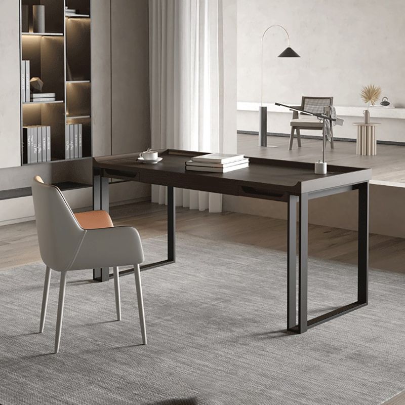 Escritorio de madera de ingeniería contemporánea escritorio de la oficina rectangular de dormitorio con piernas