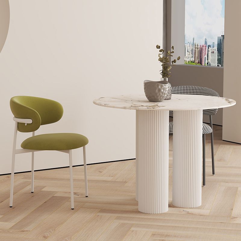 Mesa de comedor de piedra redonda moderna 1/3 piezas de comedor para comedor