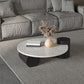 Modern Stone Coffee Table Round Abstract Coffee Cocktail Table