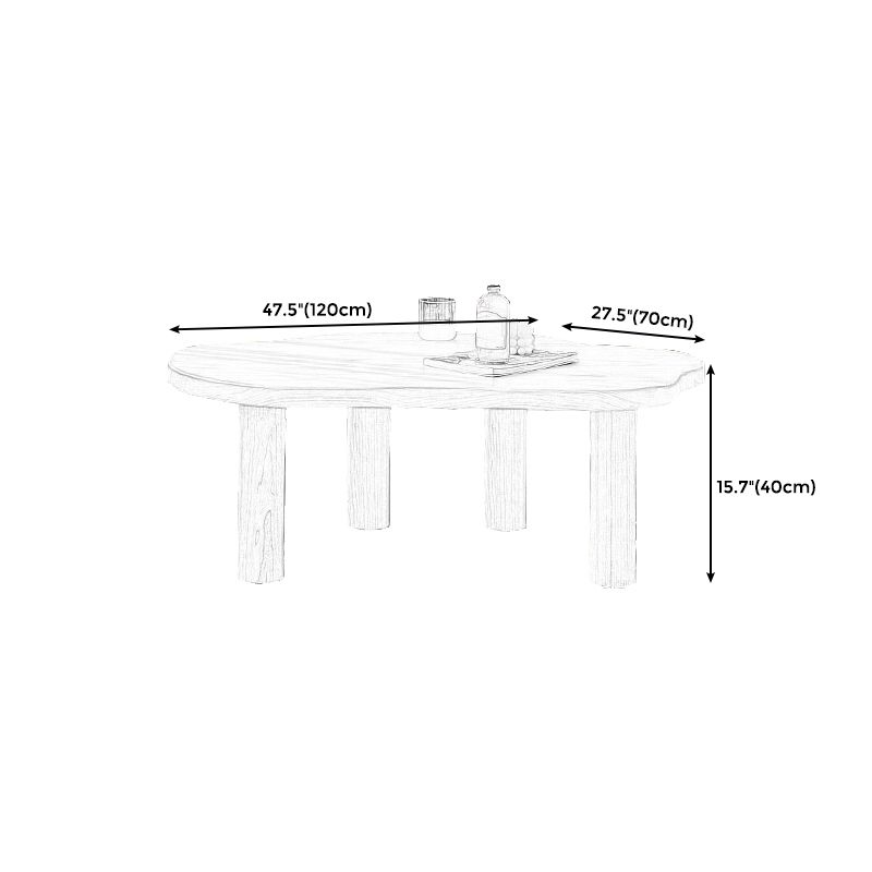 Modern Wood 3/4 Legs Cocktail Table Free Form Coffee Table in Natural Clearhalo 'Coffee & Accent Tables' 'Coffee Tables' 'coffee_tables' 'furn' 'furn_coffee_tables' 'Furniture' 'furniture_coffee_tables' 'Living Room Furniture' 1200x1200_effdf4b7-0d66-45cb-b317-2abfc9e6a108