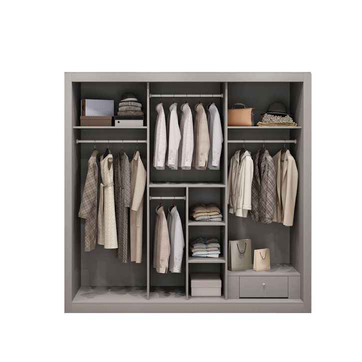 Grey and White Wardrobe Cabinet Contemporary Wardrobe Armoire