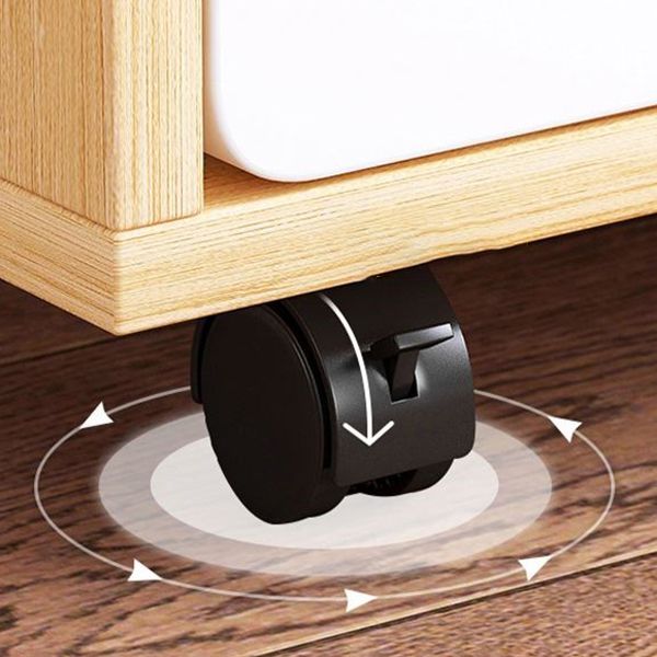 Scandinavian Bookcase Manufactured Wood Standard Bookshelf with Caster Wheels Clearhalo 'Bookcases' 'furn' 'furn_bookcases' 'Furniture' 'furniture_bookcases' 'Office Furniture' 1200x1200_effe2a32-a4dc-4502-b17c-3d7c47c11469