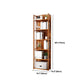 Estante de bambú vertical moderno Etagere Espresso estantería para dormitorio