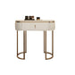 Luxurious Metal Make-up Vanity Stone Top Dressing Table Stool Set with Lighted Mirror