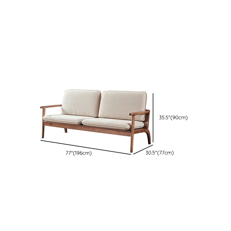 Fabric Sofa in Wooden with Wood Arm Contemporary Living Room Seating Clearhalo 'furn' 'furn_sofas' 'Furniture' 'Living Room Furniture' 'Sofa' 'sofas' 1200x1200_f0007c24-93b2-44e0-ab85-3a203f834b1f