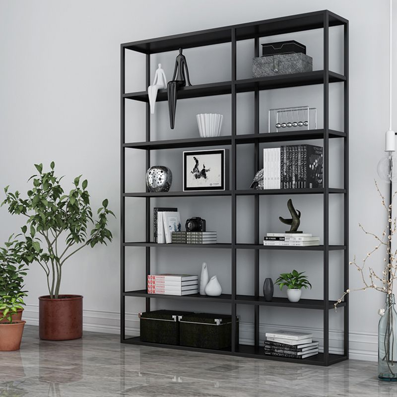 Scandinavian Open Back Standard Bookshelf Metal Shelves Included Bookcase Clearhalo 'Bookcases' 'furn' 'furn_bookcases' 'Furniture' 'Office Furniture' 1200x1200_f0009dd7-93f8-45e9-8181-3109378ca213