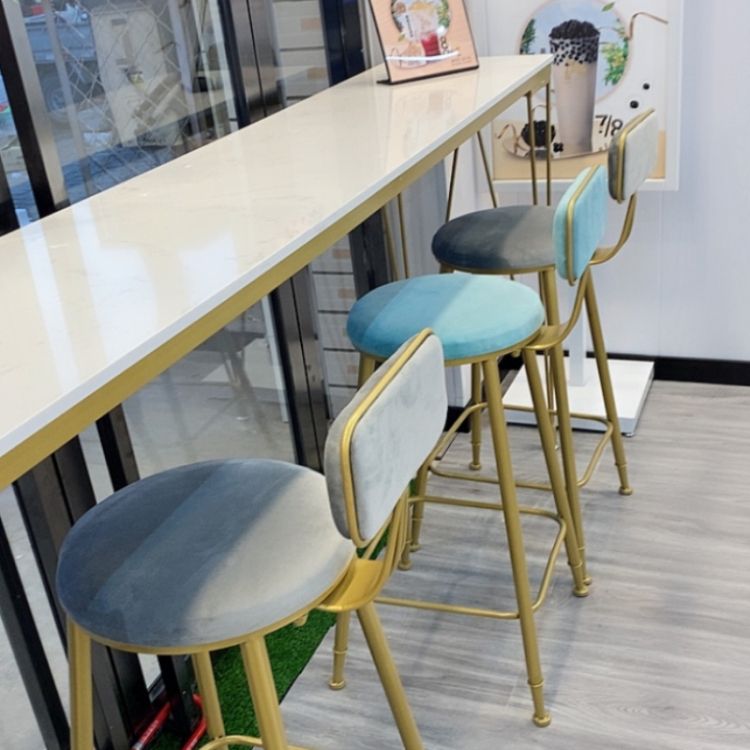 Nordic Bar Table 42-inch Height Metal Base Bistro Table for Kitchen Clearhalo 'Bar Furniture' 'Bar Tables' 'bar_tables' 'furn' 'furn_bar_tables' 'Furniture' 'furniture_bar_tables' 'Kitchen & Dining Furniture' 1200x1200_f000a1a9-d592-4f10-b4e4-5bec728eeab3