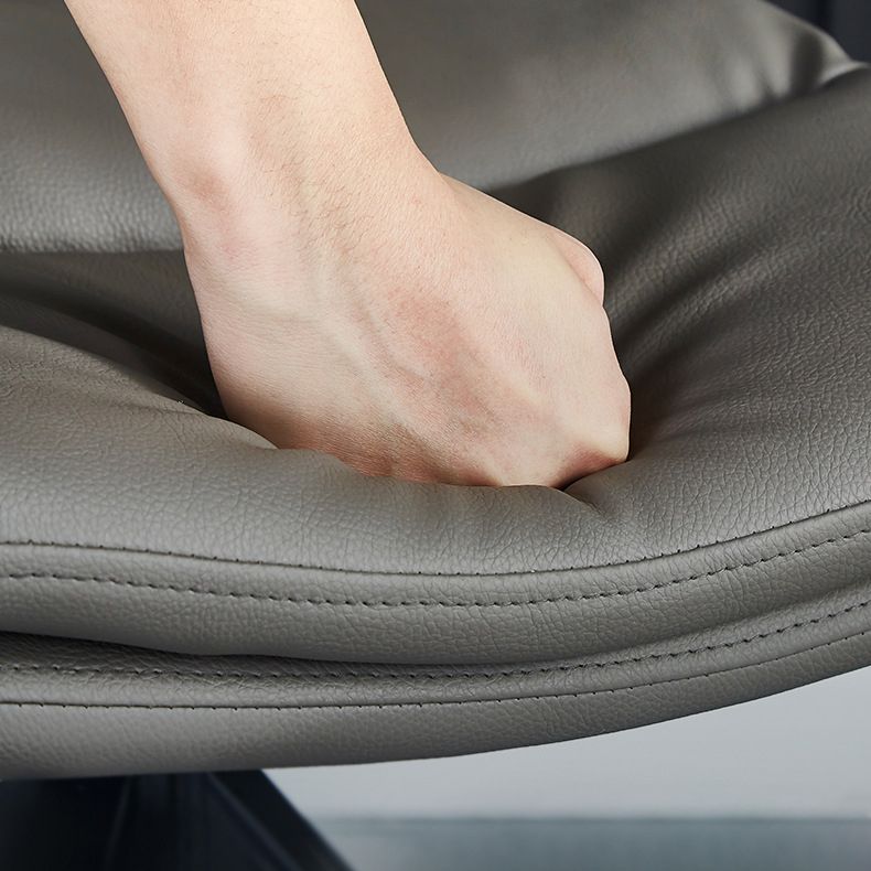 Industrial Style Solid Back Armless Chairs Microfiber Leather Dining Chairs (Set of 4) Clearhalo ' kitchen&dining_furn' 'Dining Chairs' 'Dining Tables & Seating' 'dining_chair' 'furn' 'furn_dining_chair' 'Furniture' 'furniture_dining_chair' 'Kitchen & Dining Furniture' 'kitchen' 1200x1200_f0017e46-585b-412a-b70d-af8d044f874e