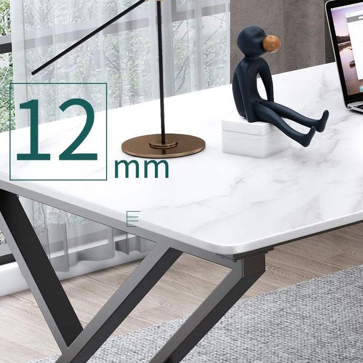 Contemporary 29.53" Tall Writing Desk Stone Rectangular Office Desk Clearhalo 'furn' 'furn_office_desk' 'Furniture' 'Office Desks' 'Office Furniture' 'office_desk' 1200x1200_f00263ea-3e9d-433b-80da-98e4dc5d7afd