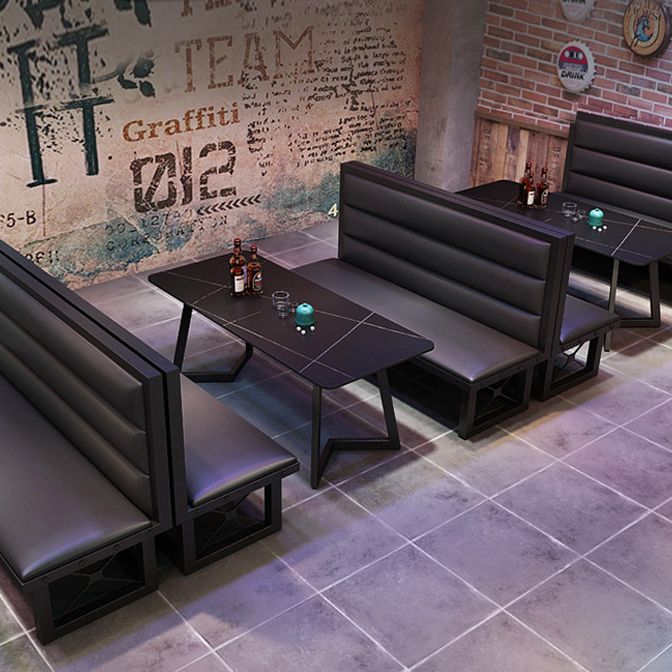 Industrial Sintered Stone Dinner Room Kitchen Table Black Metal Base Table for Dinning Room Clearhalo ' dining_table' 'Dining Tables & Seating' 'Dining Tables' 'furn' 'furn_dining_table' 'Furniture' 'furniture_dining_table' 'Kitchen & Dining Furniture' 'kitchen&dining_furn' 'kitchen' 'kitchen_dining_table' 1200x1200_f0032e36-9ab6-47f4-81c2-aa1f0d936cb0