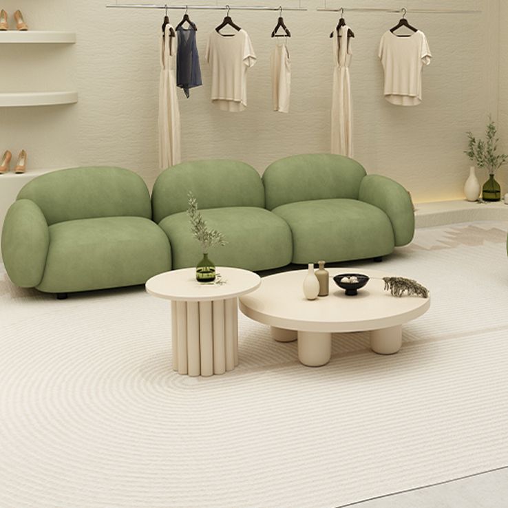 Scandinavian Sofa Fabric Cushions Square Arm Living Room Standard Seating