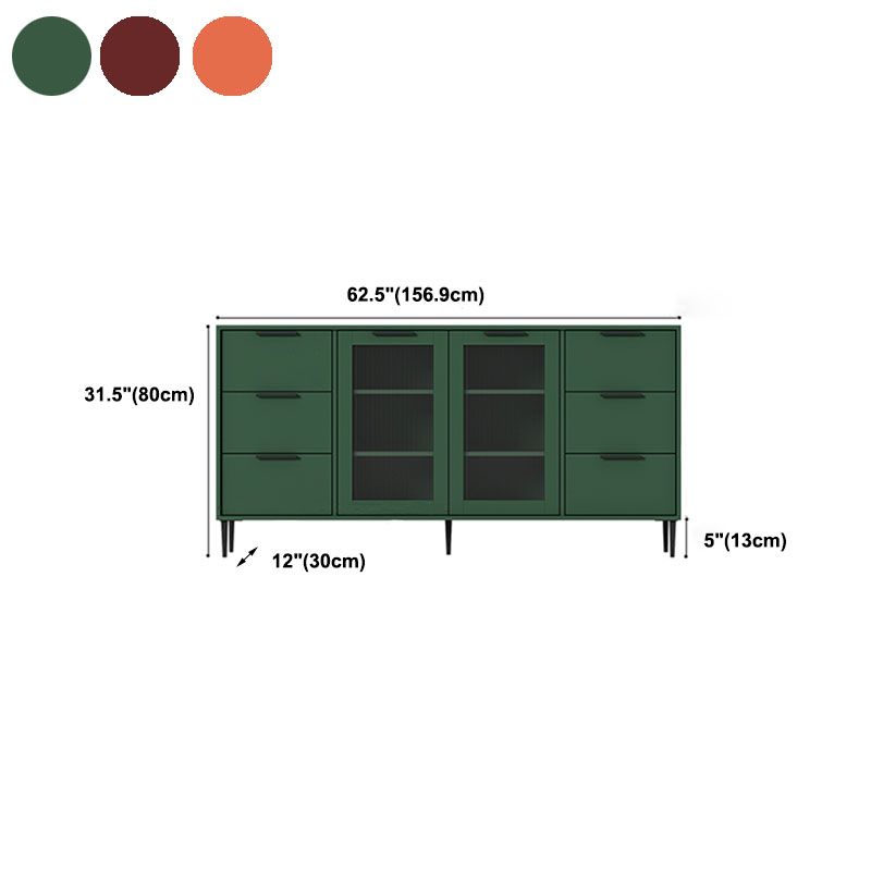 Glam Style Buffet Sideboard Engineer Wood Server with Door and Drawer for Living Room Clearhalo 'buffet_sideboard' 'Buffets & Sideboards' 'furn' 'furn_buffet_sideboard' 'Furniture' 'Kitchen & Dining Furniture' 1200x1200_f003b871-6310-4a34-85b7-cab19693d206