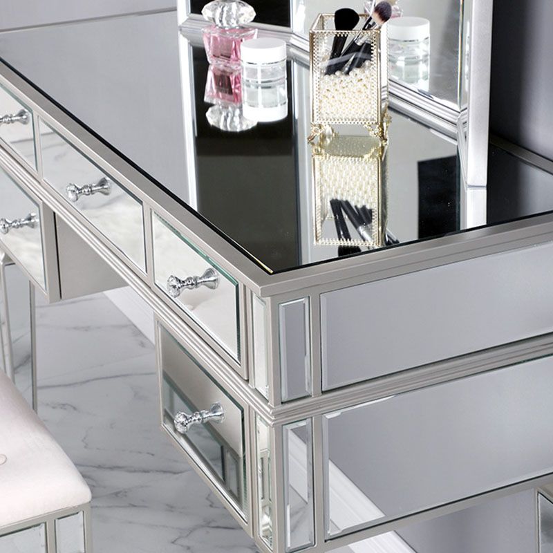 Massivholz Waschtisch Spedition zeitgenössische Make -up -Theke mit Schubladen