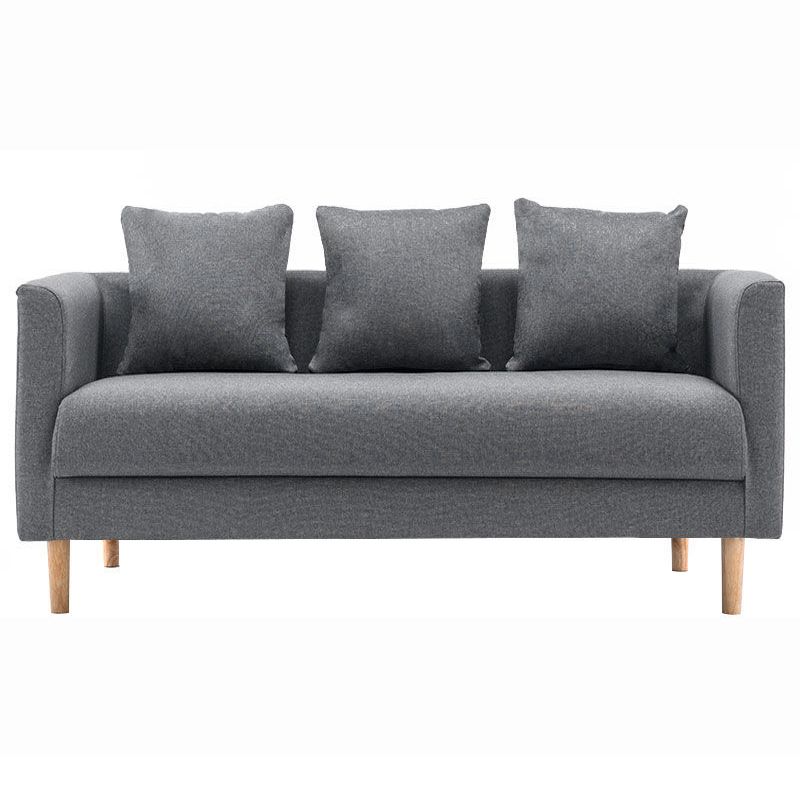 Linen Sofa Tuxedo Arm Tight Back 23.62" Wide Sofa for 3 people Clearhalo 'furn' 'furn_sofas' 'Furniture' 'Living Room Furniture' 'Sofa' 'sofas' 1200x1200_f0055105-805c-4474-8119-5feb76f8224b