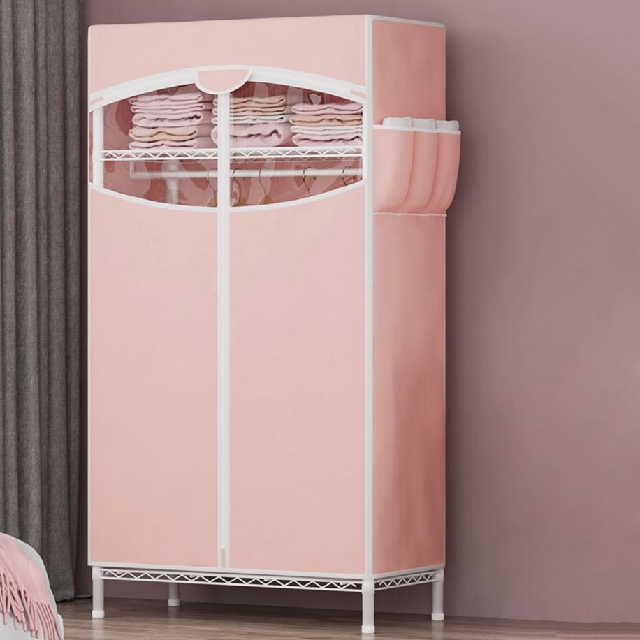 Contemporary Style Wardrobe Steel Wardrobe Closet with Shelves Clearhalo 'Armoires & Wardrobes' 'armoires_wardrobes' 'Bedroom Furniture' 'furn' 'furn_armoires_wardrobes' 'Furniture' 1200x1200_f005de51-f58a-47d3-8d78-b27b554a83f9