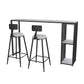 Modern 1/3 Pieces Bar Table Set Rectangle Stone Counter Table for Living Room