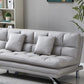 Contemporary Faux Leather Biscuit Back Armless Sofa For Living Room