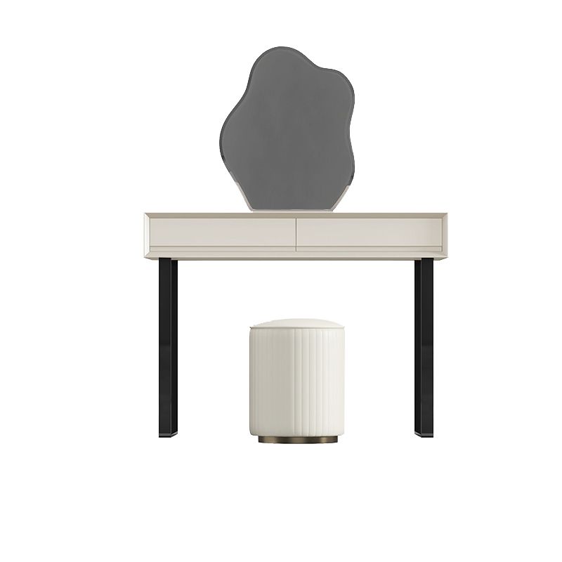 Grau/Weiß 15,74 "W x 29.521" H mit Schubladen zeitgenössischer Make -up -Tisch