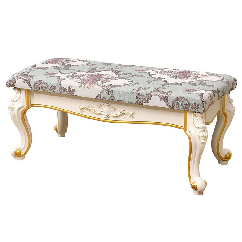 13.8" W Victorian Bench Manufactured Wood Cushioned Seating Bench Clearhalo 'Benches' 'Chairs & Seating' 'furn' 'furn_benches' 'Furniture' 'Living Room Furniture' 1200x1200_f00967fe-3d5b-4576-82d3-a2e5be19a001