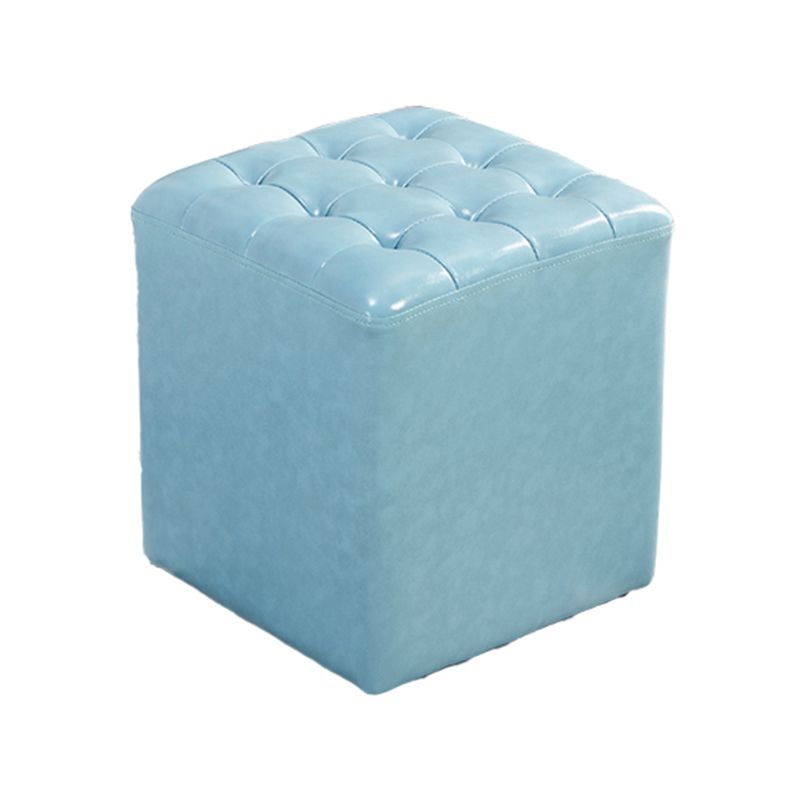 Pouf de cuero cuadrado estándar resistente a las manchas contemporáneas