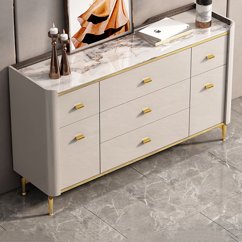 Stone Glam Chest Slaapkamer opbergkist in wit met laden