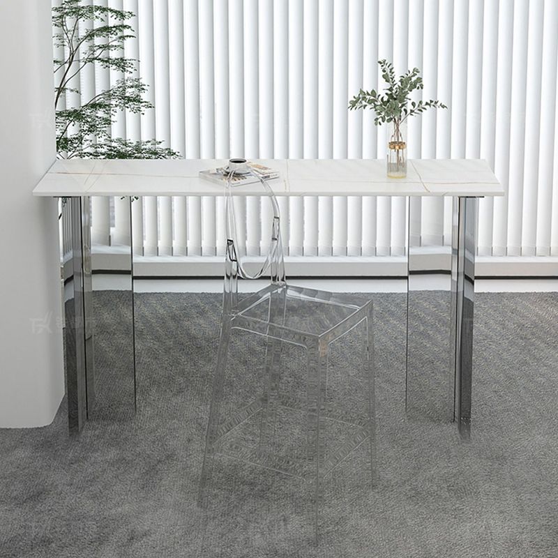 Modem & Contemporary Stone Rectangle Pub Bar Table for Living Room Clearhalo 'Bar Furniture' 'Bar Tables' 'bar_tables' 'furn' 'furn_bar_tables' 'Furniture' 'Kitchen & Dining Furniture' 1200x1200_f00fcb8f-f090-4a63-a228-cb09e868788c
