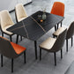 Dining Room Contemporary Sintered Stone Dining Table Rectangular Table with Metallic Base Clearhalo ' dining_table' 'Dining Tables & Seating' 'Dining Tables' 'furn' 'furn_dining_table' 'Furniture' 'furniture_dining_table' 'Kitchen & Dining Furniture' 'kitchen&dining_furn' 'kitchen' 'kitchen_dining_table' 1200x1200_f0102c2e-873b-4cd9-8160-62eb1f7ab1d2