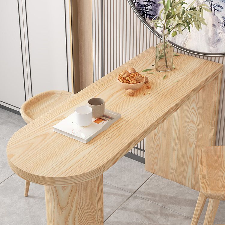 Industrial Style Wooden Bar Counter Table Dining Rectangle Table for Home Clearhalo 'Bar Furniture' 'Bar Tables' 'bar_tables' 'furn' 'furn_bar_tables' 'Furniture' 'furniture_bar_tables' 'Kitchen & Dining Furniture' 1200x1200_f0103543-f027-46c6-bc5a-bae70d6104b6