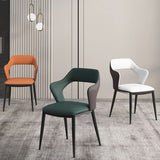 Modern Style Faux Leather Dining Side Chairs Open Back Dining Side Chair Clearhalo 'Dining Chairs' 'Dining Tables & Seating' 'dining_chair' 'furn' 'furn_dining_chair' 'Furniture' 'Kitchen & Dining Furniture' 1200x1200_f0108926-8300-4757-b324-a783068ae200