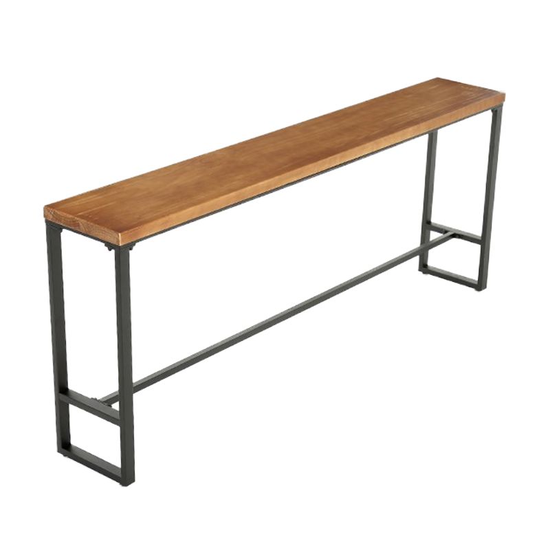 Industrial 1/5 Pieces Bar Table Set Rectangle Pine Wood Counter Table with High Stools Clearhalo 'Bar Furniture' 'furn' 'furn_home_bar_bar_sets' 'Furniture' 'Home Bars & Bar Sets' 'home_bar_bar_sets' 'Kitchen & Dining Furniture' 1200x1200_f0110089-b754-43e4-92f5-d526b61dd90a