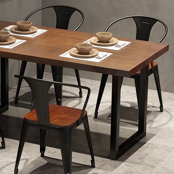 Industrial 1/2/3/5 Pieces Dining Set Rectangle Wood Dining Table for Dining Room