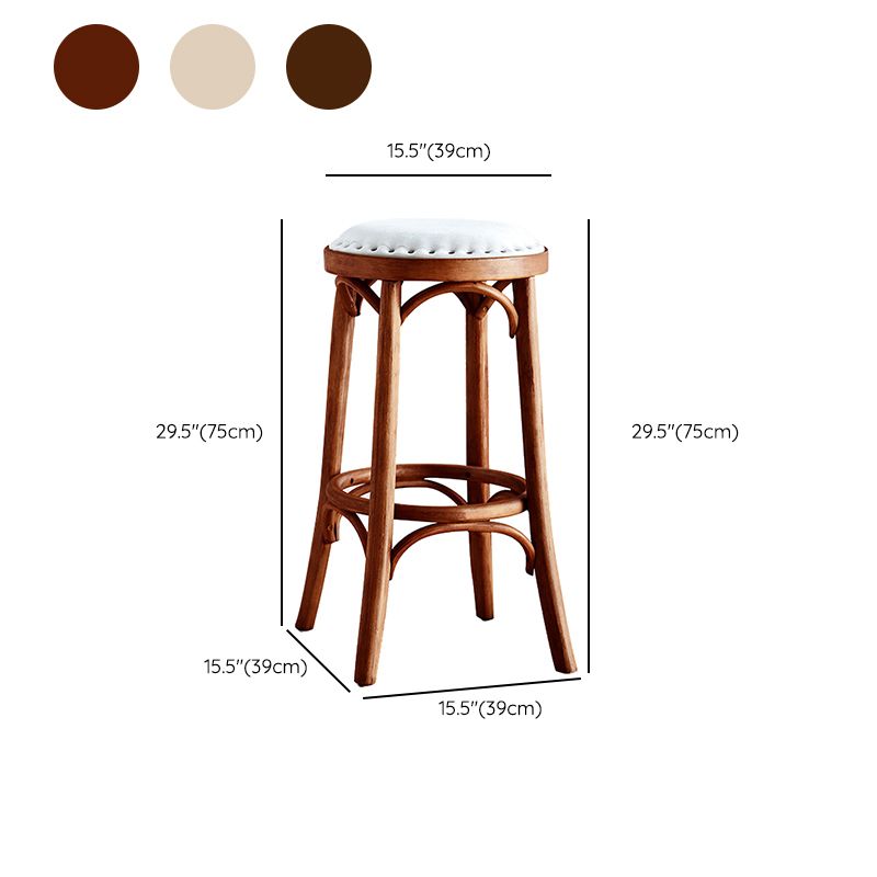 Industrial Solid Wood Counter Stool Velvet Counter Height Stools for Home Use Clearhalo 'Bar Furniture' 'Bar Stools' 'bar_stools' 'furn' 'furn_bar_stools' 'Furniture' 'Kitchen & Dining Furniture' 1200x1200_f01121e5-c873-4a84-abce-f062fa0d8038
