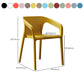 Modern Style Plastic Dining Armchair Open Back Stackable Dining Arm Chair