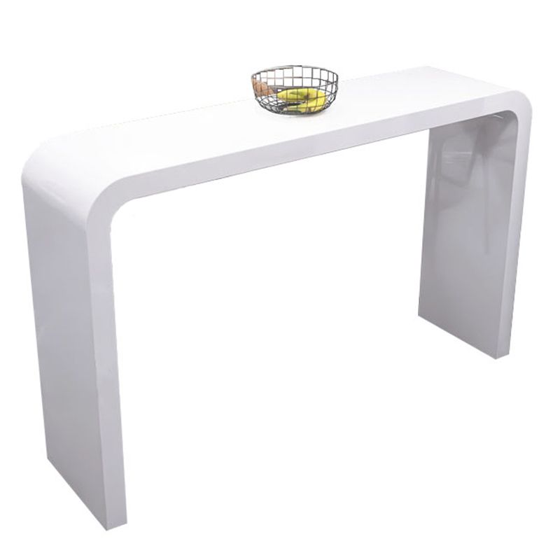 Contemporary Style Bar Table White Wood Bar Dining Table with Double Pedestal Base Clearhalo 'Bar Furniture' 'Bar Tables' 'bar_tables' 'furn' 'furn_bar_tables' 'Furniture' 'Kitchen & Dining Furniture' 1200x1200_f01277ed-479e-49a6-ae3a-34b0d34de19b