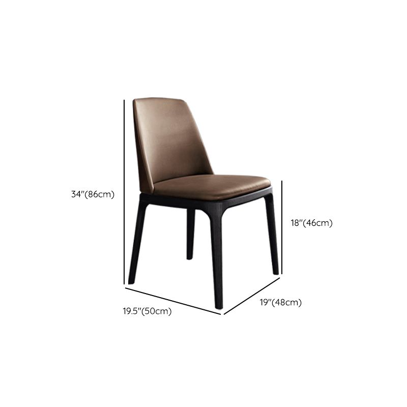 Brown and Black Contemporary Upholstered Dining and Accent Chairs Clearhalo 'Dining Chairs' 'Dining Tables & Seating' 'dining_chair' 'furn' 'furn_dining_chair' 'Furniture' 'Kitchen & Dining Furniture' 1200x1200_f0164544-d930-4c27-bf60-252815b8aa53