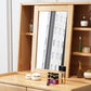 Scandinavian Dressing Table with Mirror and 2-Drawers Solid Wood Clearhalo 'Bedroom Furniture' 'furn' 'furn_makeup_vanities' 'Furniture' 'Makeup Vanities' 'makeup_vanities' 1200x1200_f0165c7a-15ee-4ff5-909f-481d48d753a0