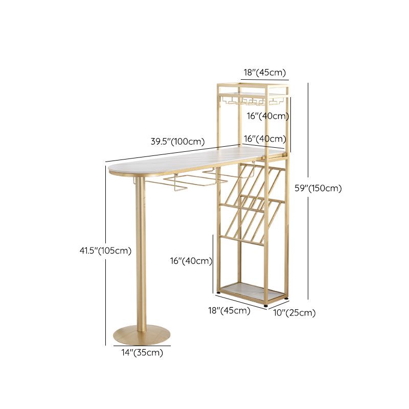 Modern Pub Table with Storage Base Specialty Stone Top Bar Table Clearhalo 'Bar Furniture' 'Bar Tables' 'bar_tables' 'furn' 'furn_bar_tables' 'Furniture' 'Kitchen & Dining Furniture' 1200x1200_f018a1e8-c3e3-4840-b3ae-bff0cfebc4b9