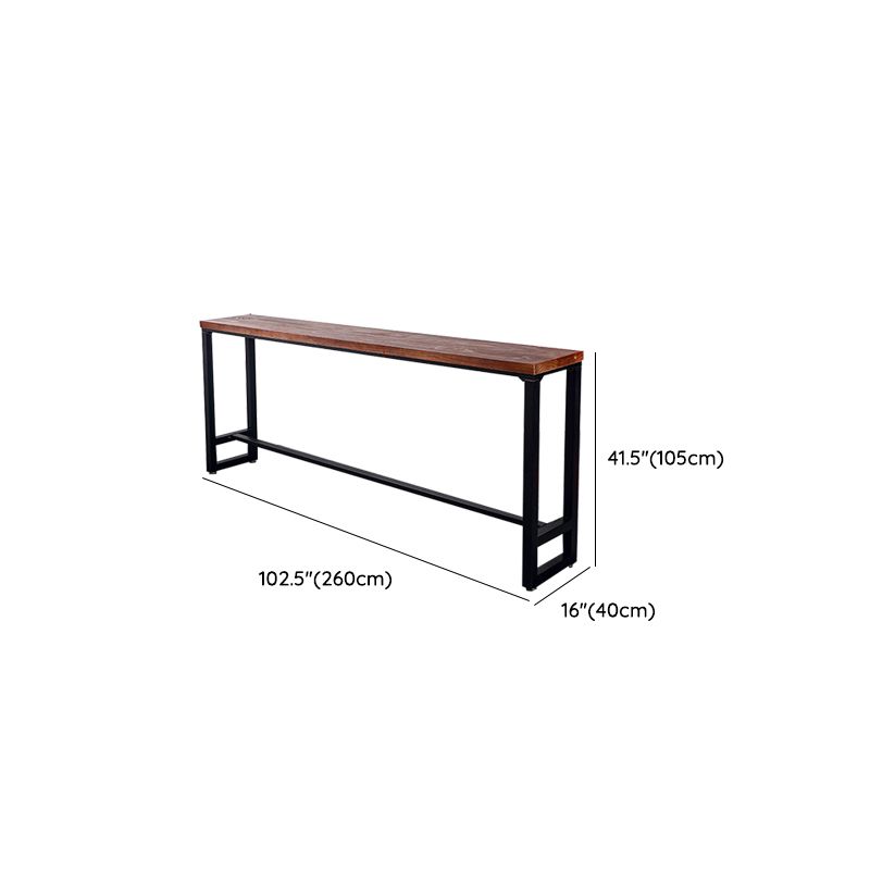 Modern Bar-Height Table Solid Wood Top Bistro Table for Patio Use Clearhalo 'Bar Furniture' 'Bar Tables' 'bar_tables' 'furn' 'furn_bar_tables' 'Furniture' 'Kitchen & Dining Furniture' 1200x1200_f0190fba-e636-48bd-b63f-c24058cd2f09