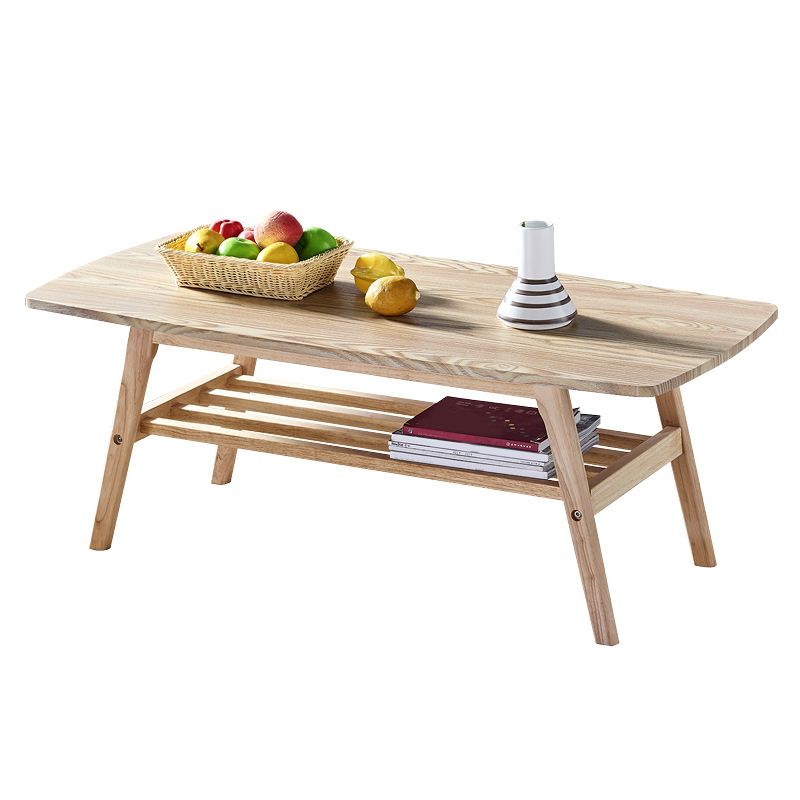 4 Legs 1 Coffee Table Modern Rectangular Solid Wood Coffee Table Clearhalo 'Coffee & Accent Tables' 'Coffee Tables' 'coffee_tables' 'furn' 'furn_coffee_tables' 'Furniture' 'Living Room Furniture' 1200x1200_f0197c54-b16e-4aa8-9253-942153433f9f