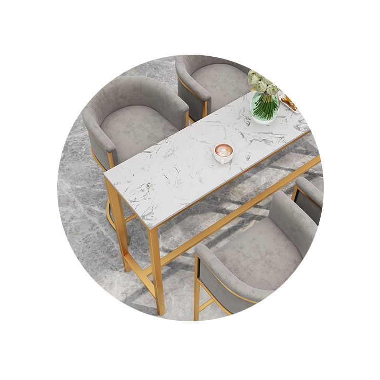 White Marble Bar Table Set 1/4 Pcs Upholstered Bar Stool for Living Room Clearhalo 'Bar Furniture' 'furn' 'furn_home_bar_bar_sets' 'Furniture' 'Home Bars & Bar Sets' 'home_bar_bar_sets' 'Kitchen & Dining Furniture' 1200x1200_f01a054c-e21e-47cd-ae23-eaf402b91cdb