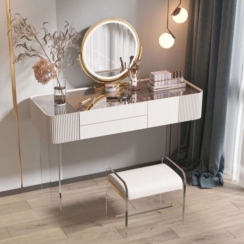 Set da toeletta da toeletta per trucco in legno contemporaneo