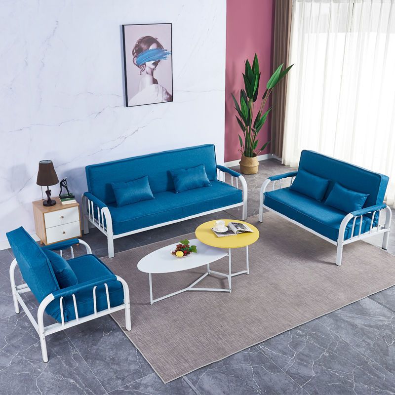 Linon contemporain carré canapé-lit convertible lavable