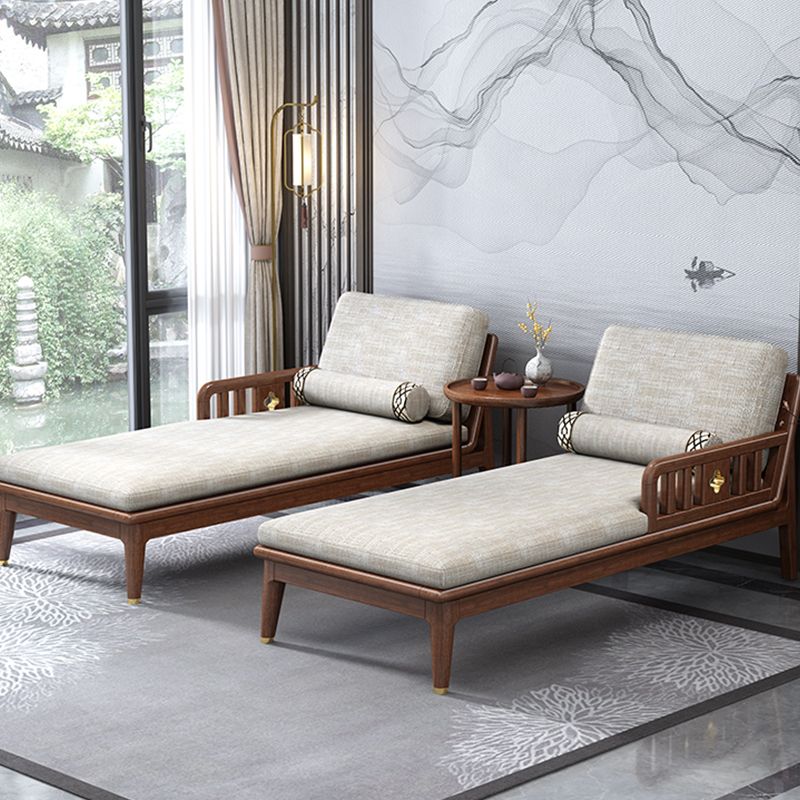 Walnut Slipcovered Cotton Blend Chaise Lounge Couch with Square Arms Clearhalo 'Chairs & Seating' 'Chaise Lounge' 'chaise_lounge' 'furn' 'furn_chaise_lounge' 'Furniture' 'Living Room Furniture' 1200x1200_f0204c78-a9c5-46a4-af41-38cb1e3fdbd0