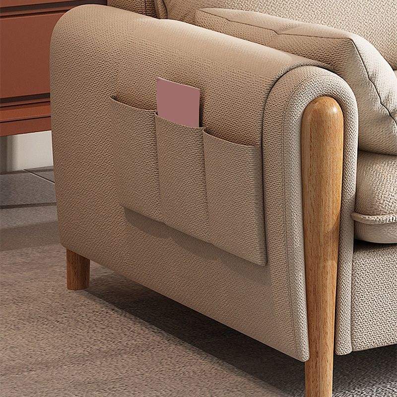 Sofa Scandinave Beige Straight Bras / Sectional avec coussins amovibles