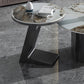 Modern 19.68" Tall Side Table Black Metal Sofa Side Accent Table