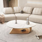 Table basse ou table de bout en ardoise à chevalet de table de cocktail ovale moderne