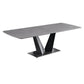 Contemporary Pedestal Dinner Table Stone Dining Table Rectangle for Home Clearhalo ' dining_table' 'Dining Tables & Seating' 'Dining Tables' 'furn' 'furn_dining_table' 'Furniture' 'furniture_dining_table' 'Kitchen & Dining Furniture' 'kitchen&dining_furn' 'kitchen' 'kitchen_dining_table' 1200x1200_f0265b69-e53c-4d5a-84c6-a29a7f09e047