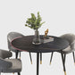 Metal and Slate Table Glam Style Home Living Room Round Dining Table