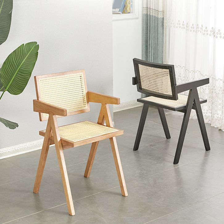 Silla de comedor de ratán moderna muebles laterales de comedor abiertos en acabado mate para brasserie