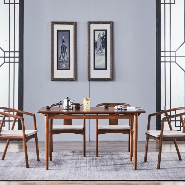 Traditional Dining Chair for Home Use Wood Open Back Dining Chair with Arm Clearhalo ' kitchen&dining_furn' 'Dining Chairs' 'Dining Tables & Seating' 'dining_chair' 'furn' 'furn_dining_chair' 'Furniture' 'furniture_dining_chair' 'Kitchen & Dining Furniture' 'kitchen' 1200x1200_f028c2ba-7e7a-4a21-bd14-8e7340e9ed6c